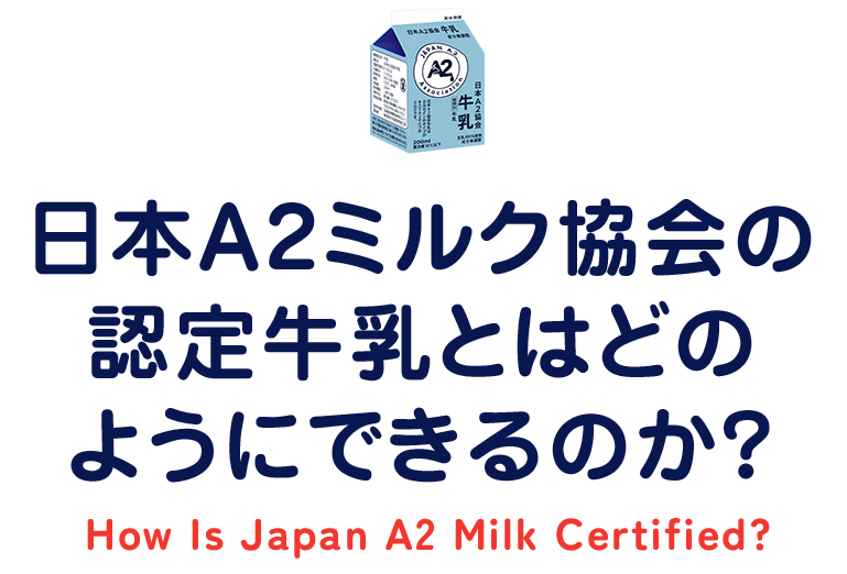 日本A2ミルク協会の認定牛乳とはどのようにできるのか？